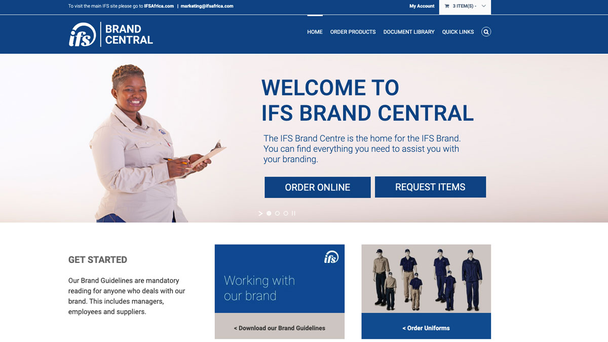 example of employee communications hub for facilities management internal communications