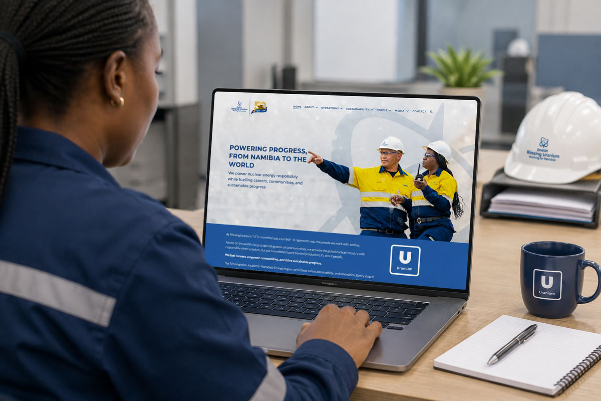 employer-branding-in-mining-website-rossing-commskit Employer branding in mining showing a careers focused website design for Rössing